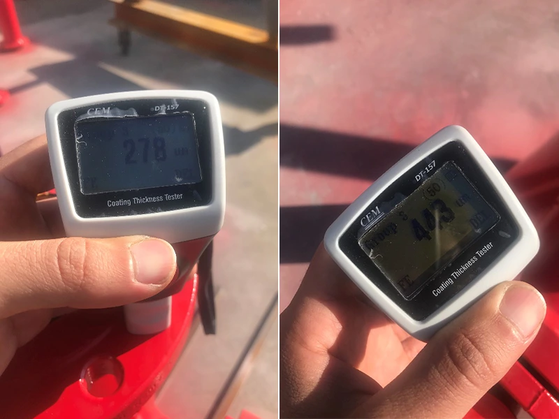 ضخامت نهایی رنگ